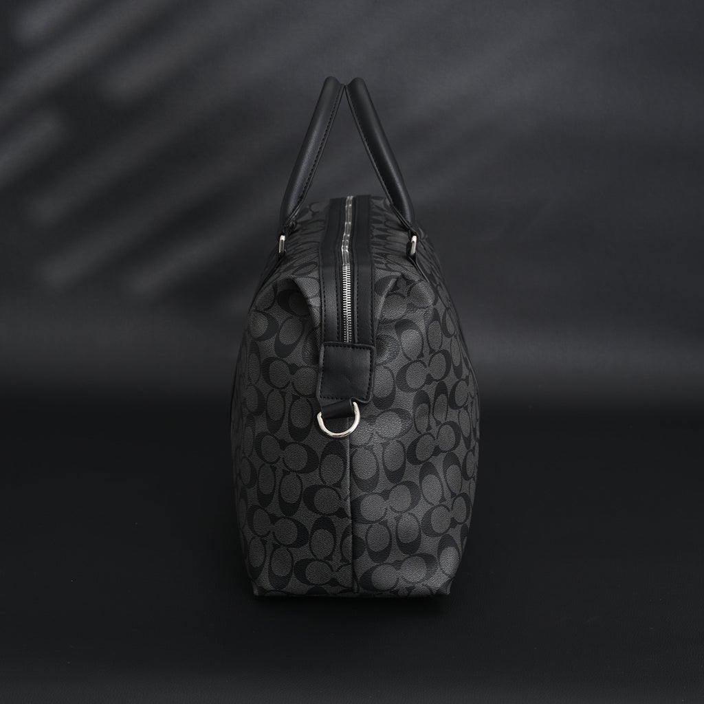 Coach Metropolitan Duffel Bag in Signature Black Canvas